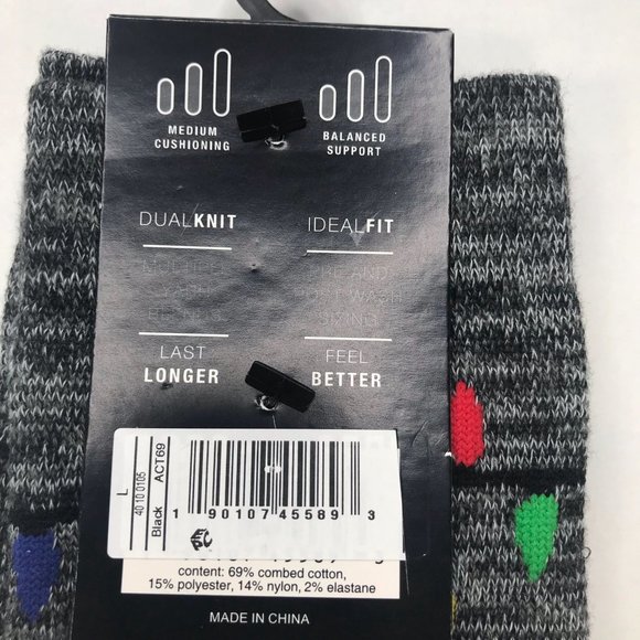 PKWY by Dwyane Wade Men's It's Lit Christmas Crew Socks Size Large 6-12 New - Picture 6 of 6